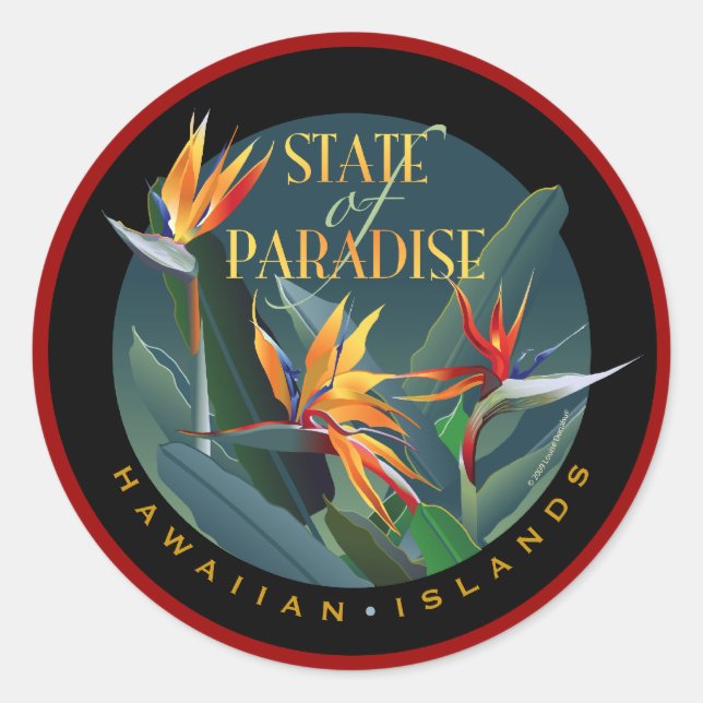 State of Paradise Classic Round Sticker (Front)