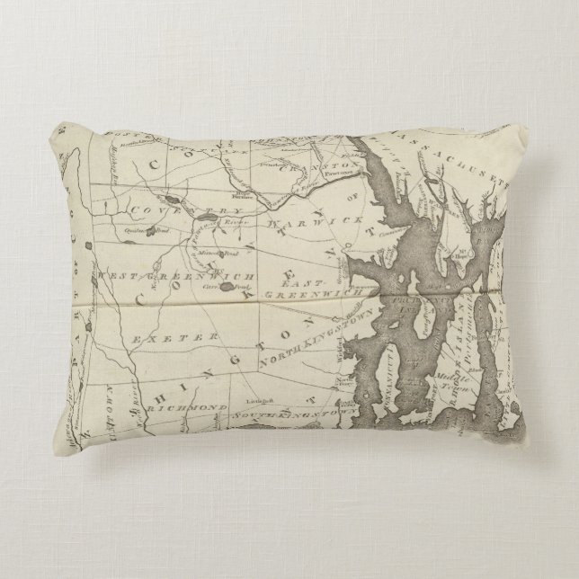 State of Rhode Island Decorative Cushion (Front)