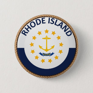 State of Rhode Island Flag Seal Button