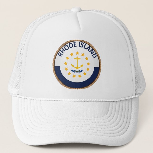 State of Rhode Island Flag Seal Trucker Hat (Front)