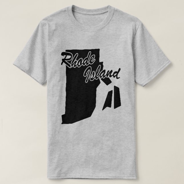State Of Rhode Island Shape T-shirt (Design Front)