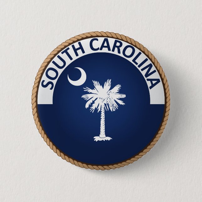State of South Carolina Flag Seal Button (Front)