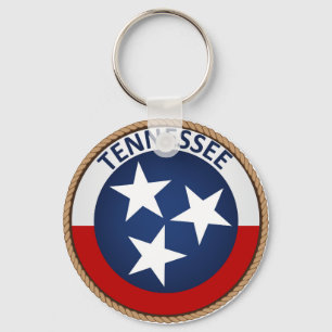 State of Tennessee Flag Seal Key Ring