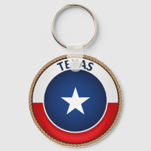 State of Texas Flag Seal Key Ring