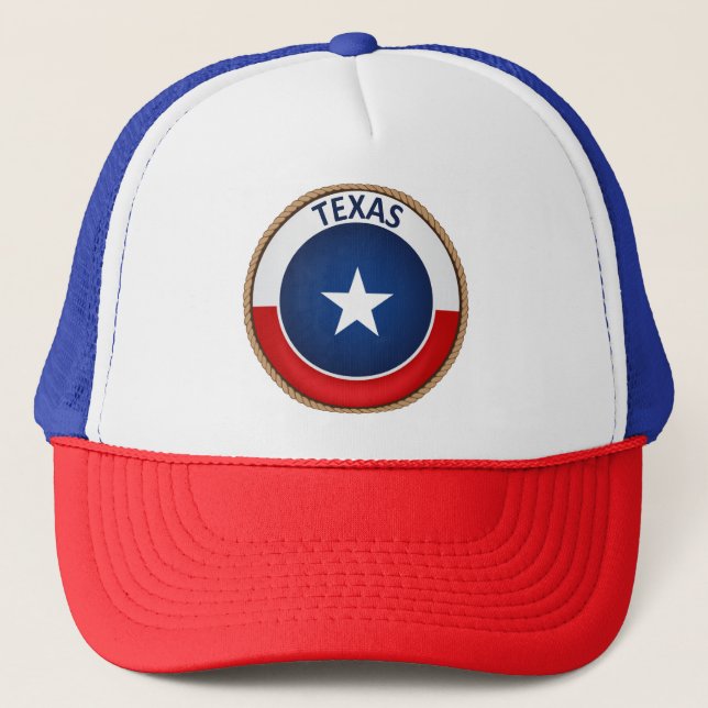State of Texas Flag Seal Trucker Hat (Front)