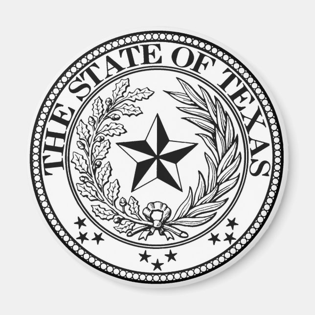 State of Texas Magnet White (Front)
