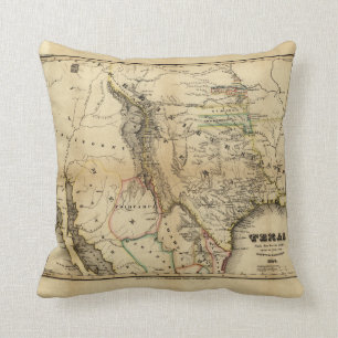 State of Texas Map (1846) Cushion