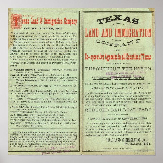 State of Texas Poster (Front)