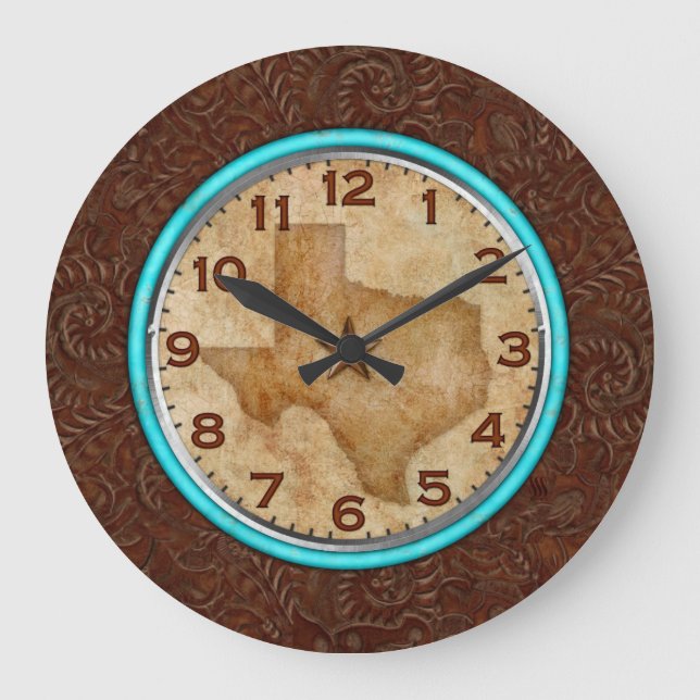 State of Texas Round LG Wall Clock (Front)