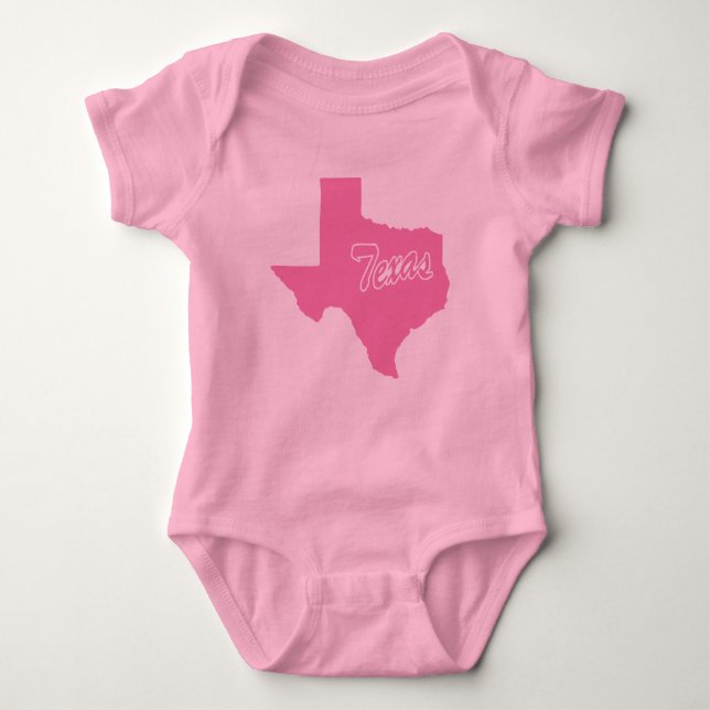 State Of Texas Shape Baby Bodysuit (Front)