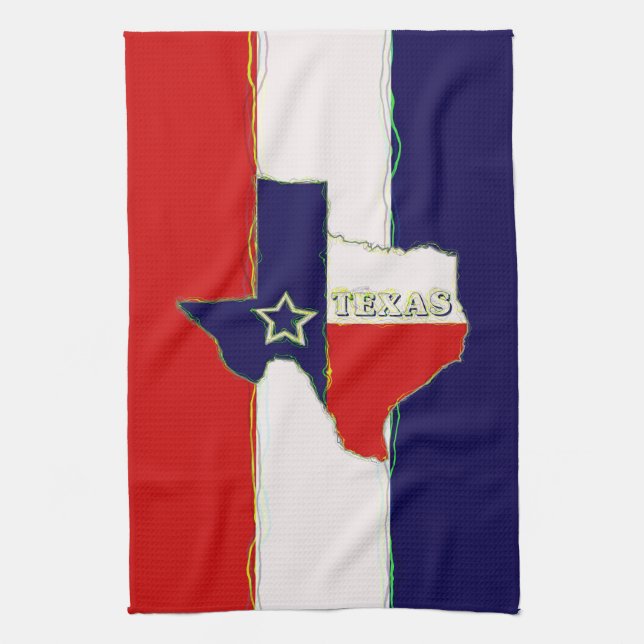 STATE OF TEXAS TEA TOWEL (Vertical)