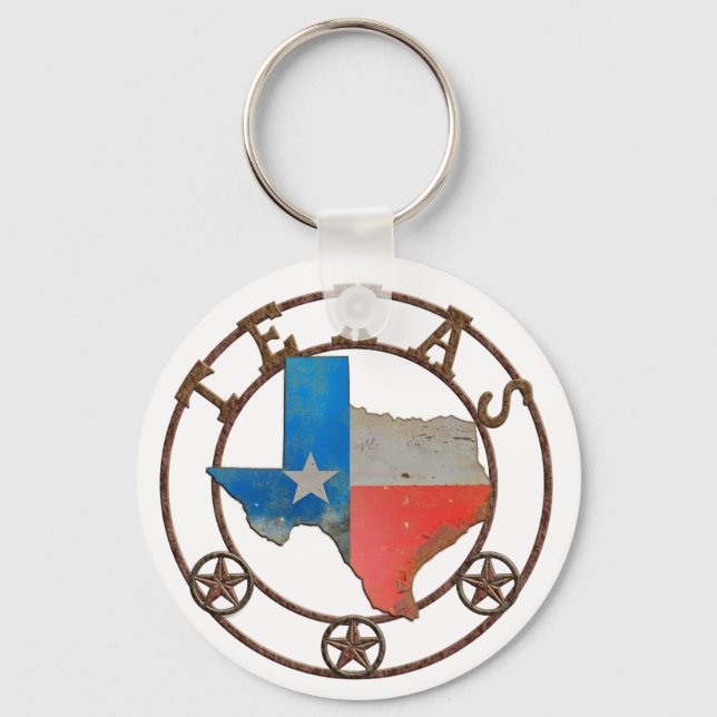 State of Texas Wrought Iron Key Ring (Front)