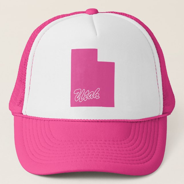 State Of Utah Shape Trucker Hat (Front)