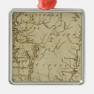 State of Vermont Drawn and Engraved Metal Tree Decoration