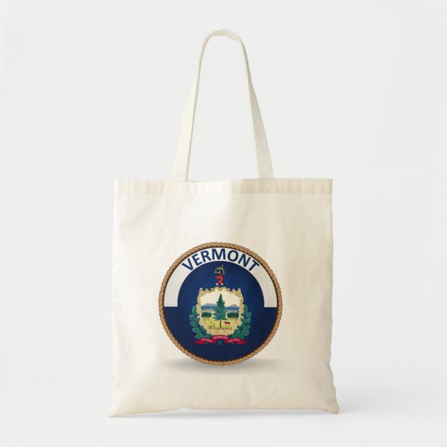 State of Vermont Flag Seal Tote Bag (Front)
