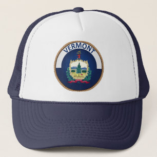 State of Vermont Flag Seal Trucker Hat