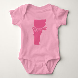State Of Vermont Shape Baby Bodysuit