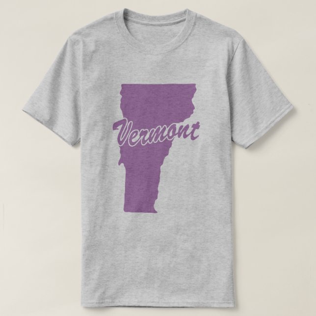 State Of Vermont Shape T-shirt (Design Front)
