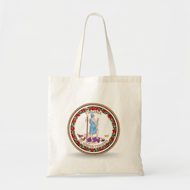 State of Virginia Flag Seal Tote Bag (Front)
