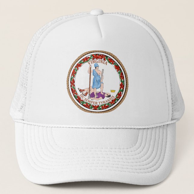 State of Virginia Flag Seal Trucker Hat (Front)