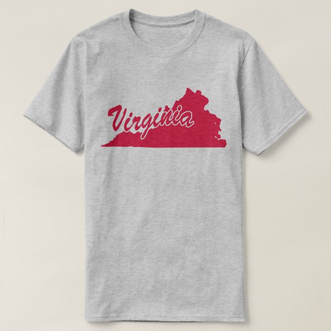 State Of Virginia Shape T-shirt (Design Front)