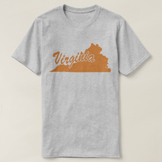 State Of Virginia Shape T-shirt (Design Front)