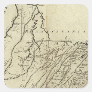 State of Virginia Square Sticker