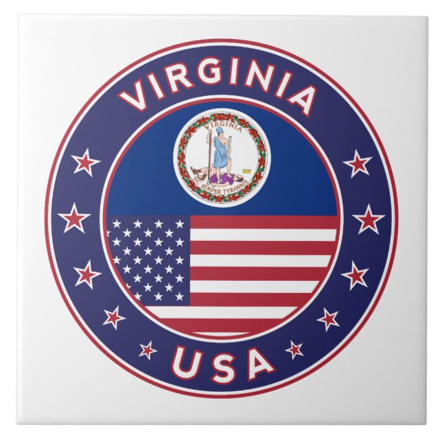 State of Virginia Tile (Front)