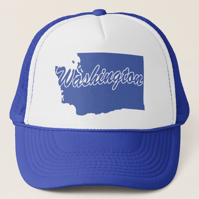 State Of Washington Shape Trucker Hat (Front)