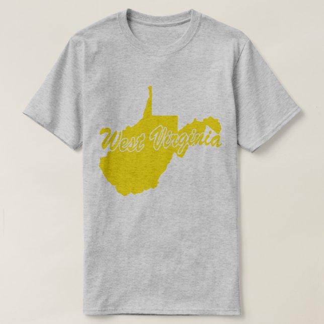 State Of West Virginia Shape T-shirt (Design Front)