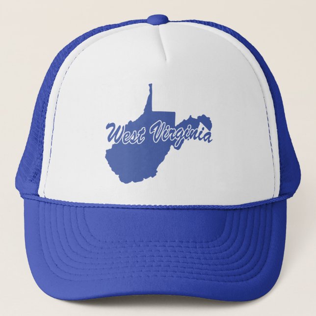 State Of West Virginia Shape Trucker Hat (Front)