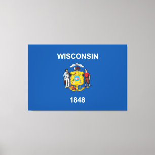 State of Wisconsin flag Canvas Print