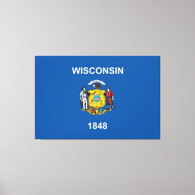 State of Wisconsin flag Canvas Print (Front)