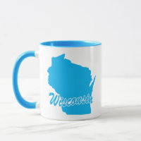 State Of Wisconsin Shape Mug