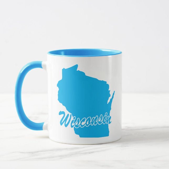 State Of Wisconsin Shape Mug (Left)