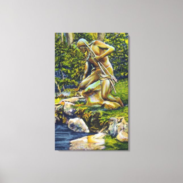 State Park Indian Statue Canvas Print (Front)
