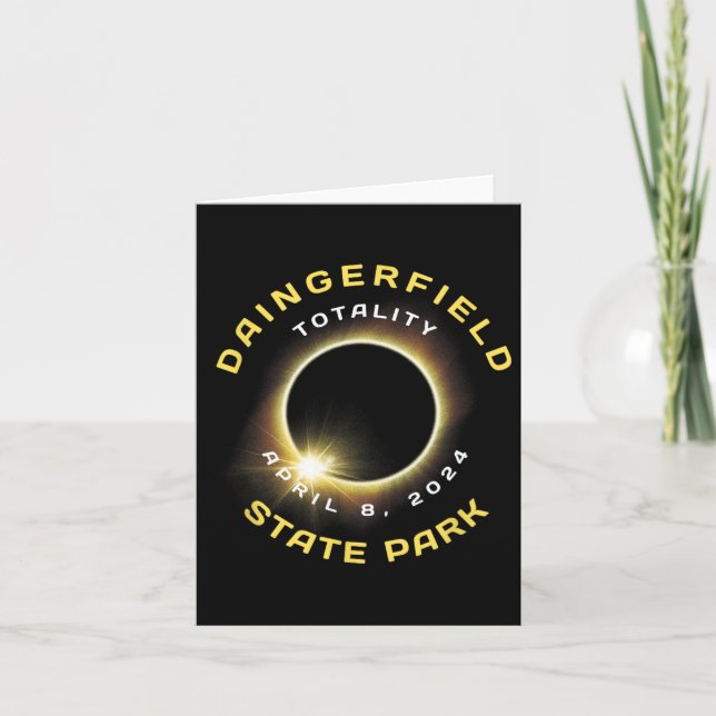 State Park Texas Solar Eclipse April 8 2024  Card (Front)