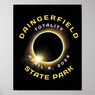State Park Texas Solar Eclipse April 8 2024 Poster