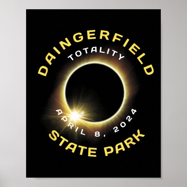 State Park Texas Solar Eclipse April 8 2024  Poster (Front)