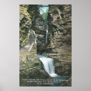 State Park View of Curtain and Cavern Cascades Poster