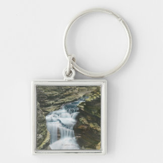 State Park View of Diamond Falls Key Ring