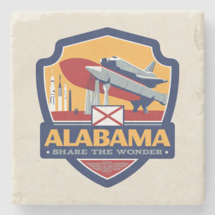 State Pride Alabama Stone Coaster