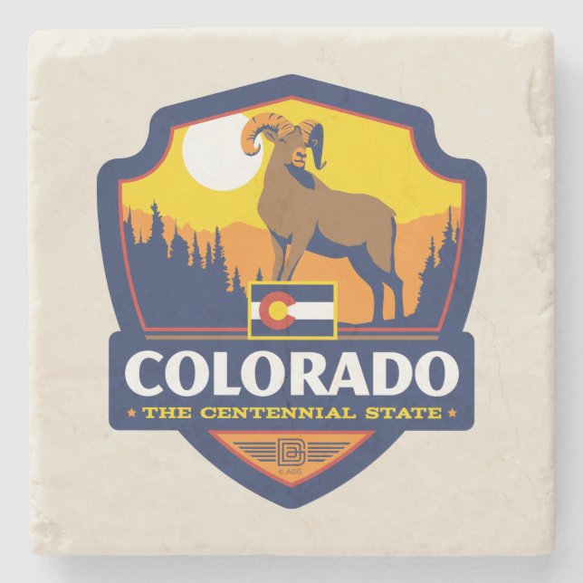 State Pride | Colorado Stone Coaster (Front)