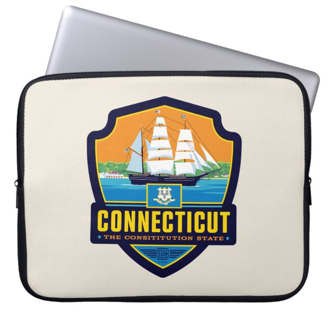 State Pride | Connecticut Laptop Sleeve (Front)