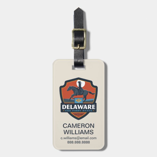 State Pride | Delaware Luggage Tag (Front Vertical)