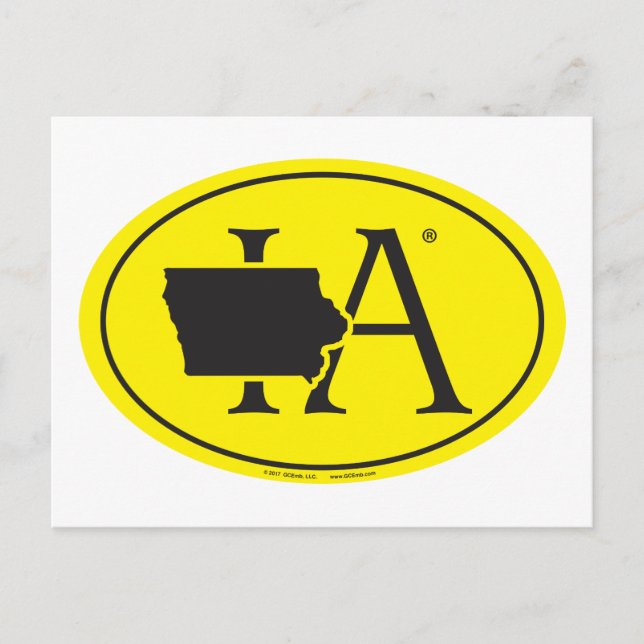 State Pride Euro: IA Iowa Postcard (Front)