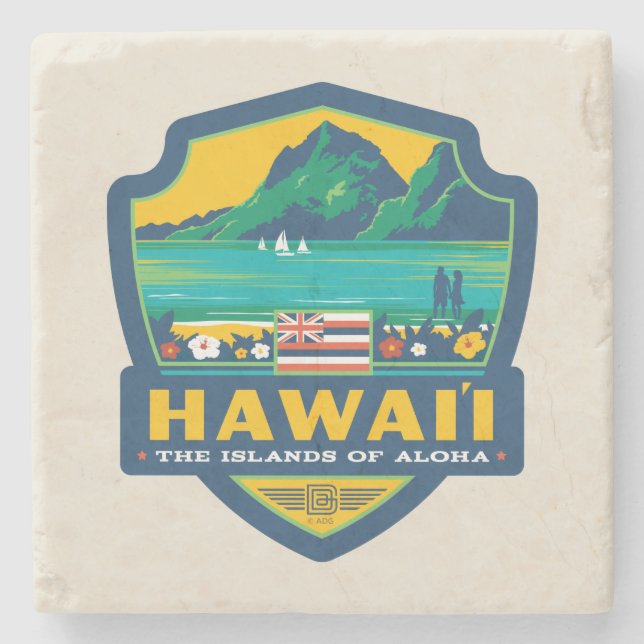 State Pride | Hawaii Stone Coaster (Front)