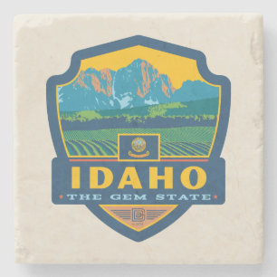 State Pride   Idaho Stone Coaster
