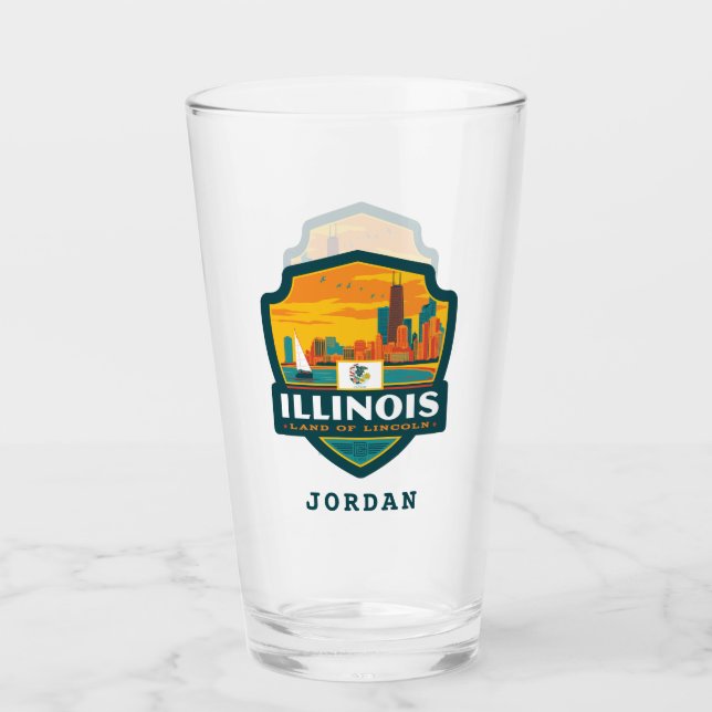 State Pride | Illinois Glass (Front)
