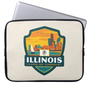 State Pride Illinois Laptop Sleeve